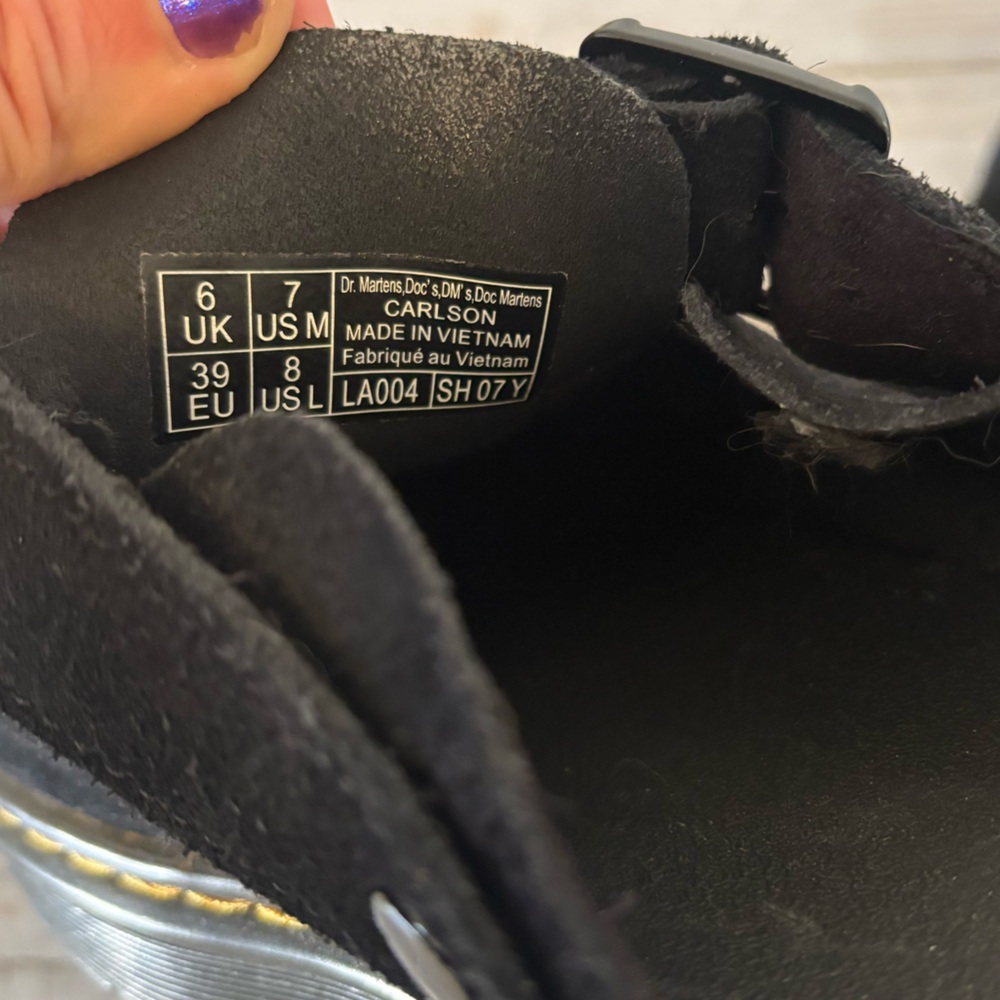 Dr. Martens Black Suede Mules - Picture 7 of 10